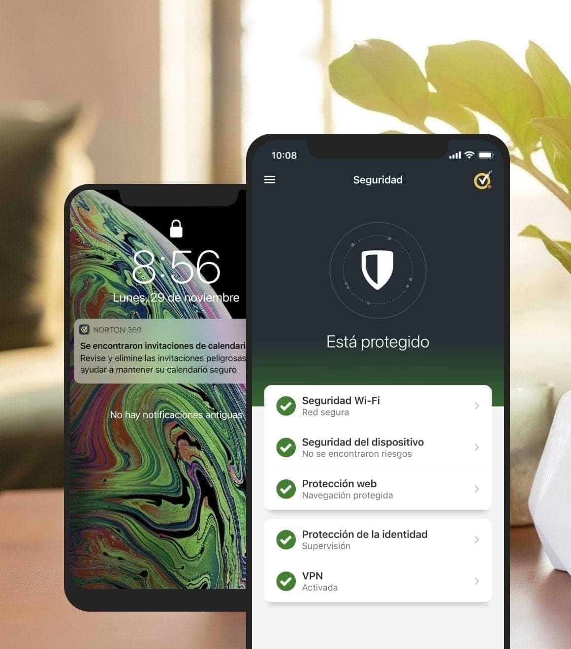 Norton app on mobile device